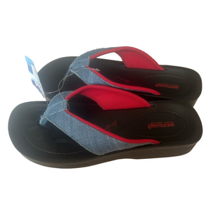 Areosoft Woman’s Denim Flip Flops Size 7 New